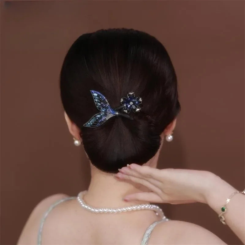 Flower and Tail hair bun twister