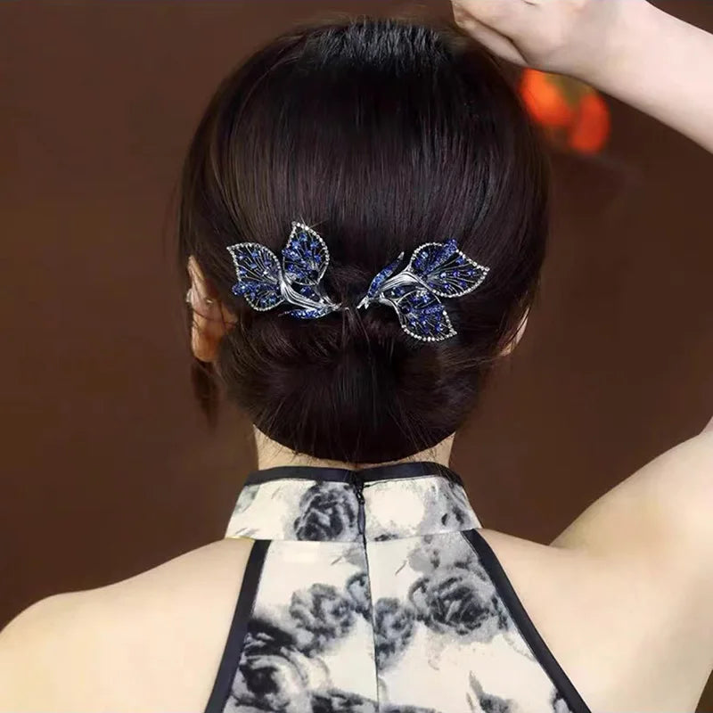 Blue lotus hair bun twister